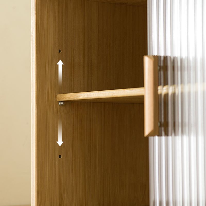 Organizing Shelf with 3-Shelf/2-Shelf/4 Shelves Vertical Opaque Glass Closed Back