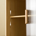 Organizing Shelf with 3-Shelf/2-Shelf/4 Shelves Vertical Opaque Glass Closed Back
