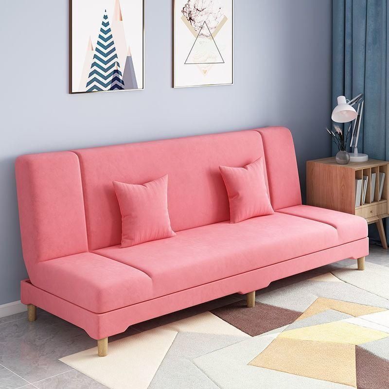 Contemporary Modern Antimicrobial Foldable Cerulean/Dove Grey/Rose Solid Color Sleeper for Seats 3 with 2 Pillows