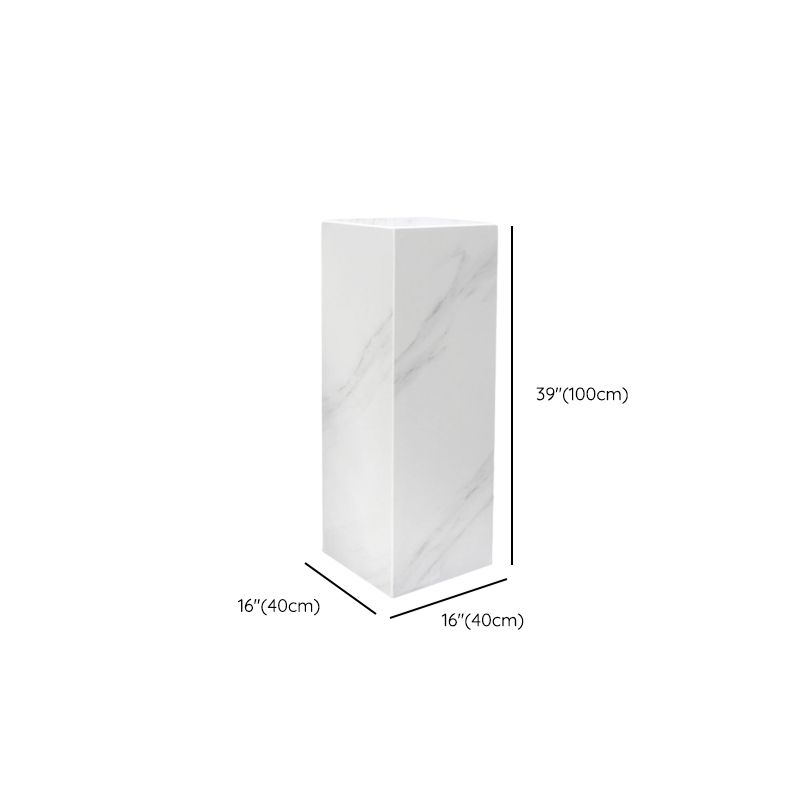 Up to 19 in L x 30 to 39 in/20 to 29 in H Square Marble Stone Unfinished Display Table