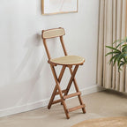 Tropical Cocoa/Natural Color Willow Space-saving Bistro Stool