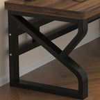 Casual Writing Desk with Easy Assembly and Odor Resistant Features, Sleigh Base in Chalk/Sepia/Natural, Unattached Installation, Engineered Wood Top