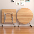 Silver Composite Wood Dining Table with Crossed Legs, Scratch-proof and Foldable Square Top for 2-seater