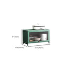 Trendy Green Bambusa Flooring Oven Cabinet with 4 Cabinets, 4 Shelves, and 4 Doors