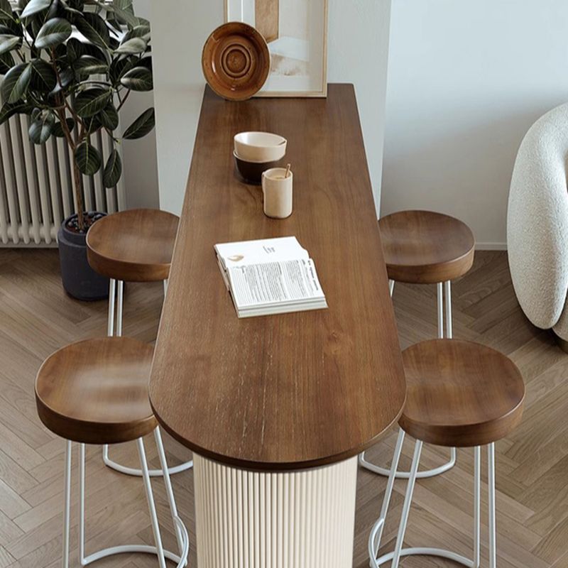 Pub Table in Rosa Pine with Auburn Finish and Asymmetrical Shape