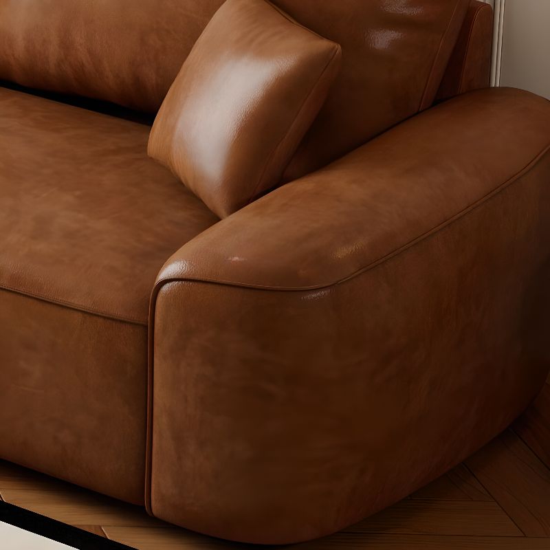 Modish Solid Color Stain Resistant Standard Sofa in Black/Sage/Auburn, Available as 3-seater/4-seater with 3 Pillows