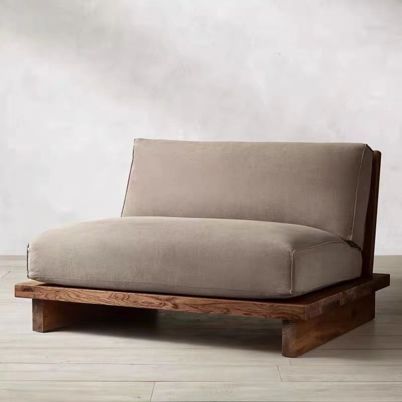 Victorian Brown/Azure Single Sofa/Sofa/Loveseat with Ash Frame for Sitting Room
