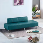 24.4" High Armless Sofa with Tight Back for Apartment Faux Leather