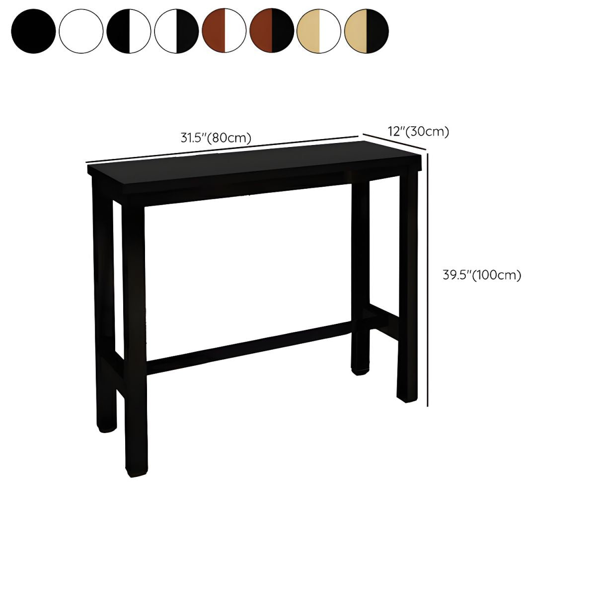 Sleek Modern Armless Bar Stool Set with Footrest - Stylish Seating for Your Home Bar