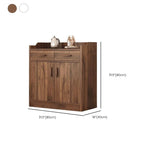Art Deco Sideboard with 3/1/2 Drawers, Narrow 2 Shelves Larder Storage, Lumber Countertop, and 4/3/2 Doors