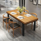 Industrial Style Solid Wood Dining?Room?Set with Rectangle Shape Dining Table Furniture