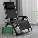 Solid Color Arm Recliner in Midnight Black/Tan with Space-saving Alloy Frame, Standard Base, Cupholder, and Removable Back