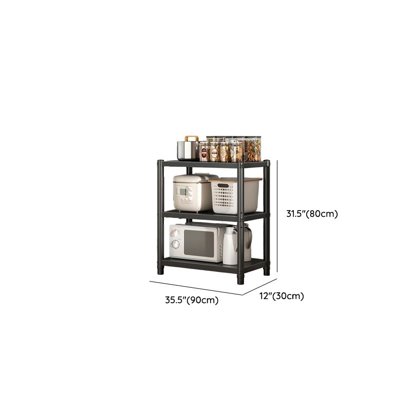 Ink Minimalist Rectangular Warehouse Storage Rack with Steel Frame and Adjustable Shelves, Detached