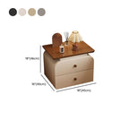 Modish Nightstand With Drawer Organization, 2 Drawers, and Natural Wood Countertop