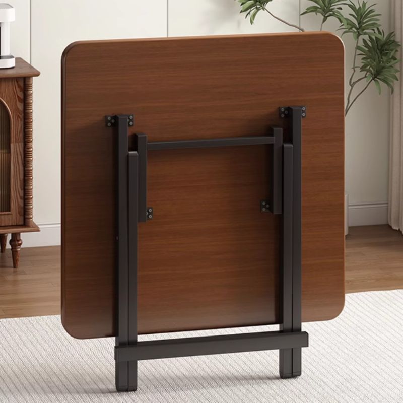 Composite Wood Dining Table with Crossed Legs, Scratch-proof and Foldable, Square Top for 2-seater