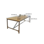Natural Finish Simple Office Conference Table with Rectangular Top for 6-person Seat/Seats 8/Seats 4 in Manufactured Wood