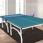Indoor Ping Pong Table with Olive Green Synthetic Laminate Top, Includes Table Tennis Paddle