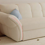 Modish Solid Color Water Resistant Standard Sofa/Loveseat in Light Gray/Navy Blue/Olive Green, Seats 3/2-seater with 2 Pillows