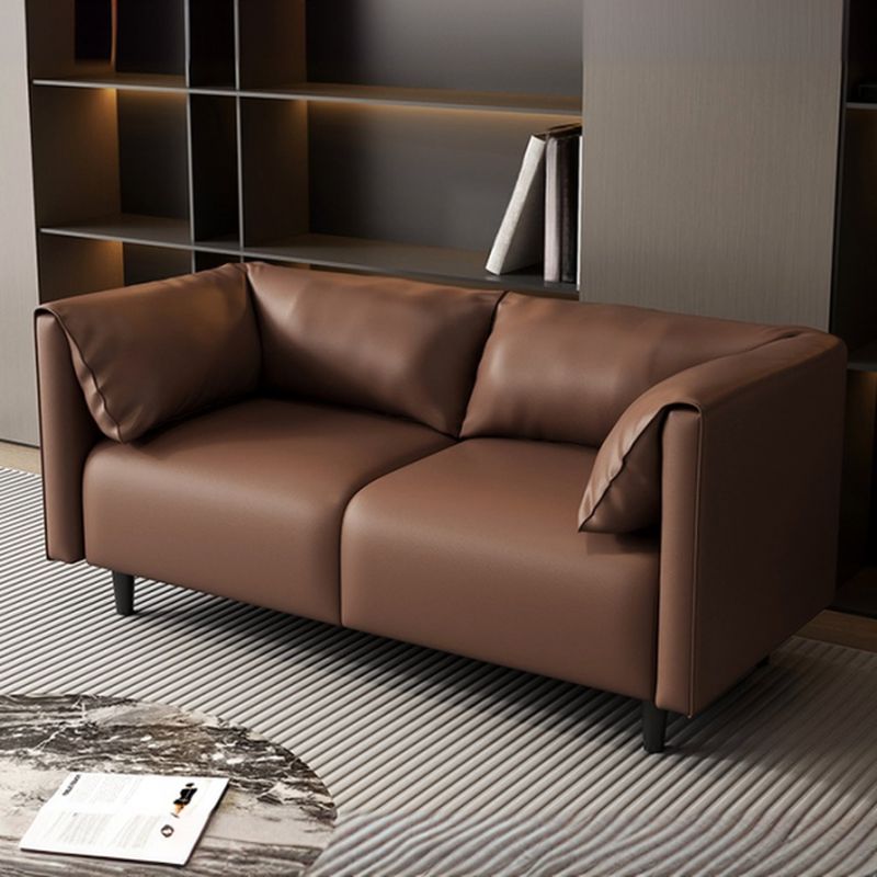Drawing Room Loveseat with Light Gray/Olive Green/Amber Color Upholstery and Armrest