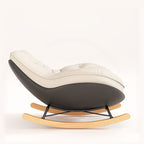 Art Deco Alloy Rocking Chair with Water Proof Upholstery and Flared Arm