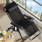 Contemporary Solid Color Arm Recliner in Black with Alloy Frame, Non Rocking Base, Removable Cushion, and Locking Back Angle