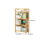 Natural Color Vertical Rack Storage with 5-Shelf/4 Shelves/6 Shelves and Open Back