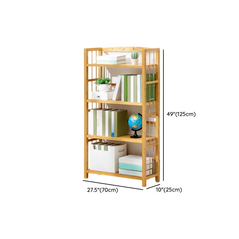 Natural Color Vertical Rack Storage with 5-Shelf/4 Shelves/6 Shelves and Open Back