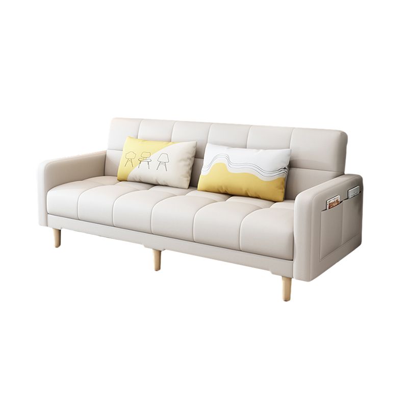 Modern Wood Frame Sofa with Anti Cat Scratch Fabric and Pillow Back