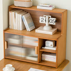 Organizing Shelf with 3-Shelf/2-Shelf/4 Shelves Vertical Opaque Glass Closed Back