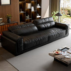 Tear Resistant Convertible Sofa in Black with Arm