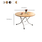 Silver Veneer Dining Table with Crossed Legs, Foldable Square Top for 2-seater, Scratch Resistant