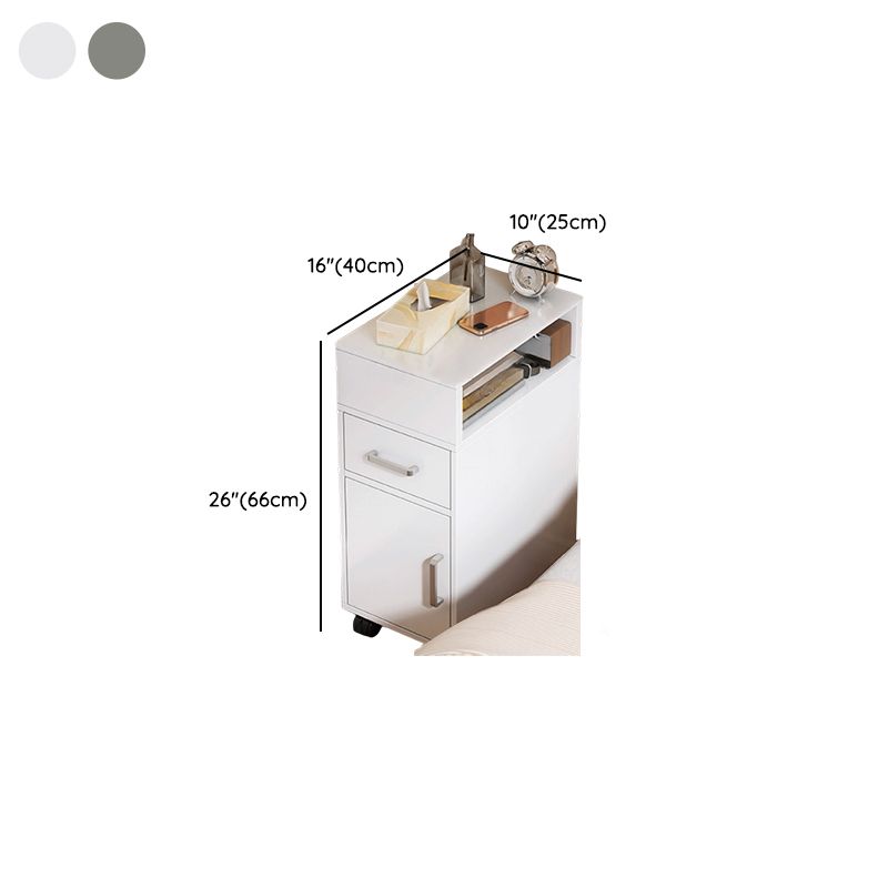 Modish Nightstand With Drawer Organization Featuring 2 Shelves/1 Shelf and Composite Wood Countertop