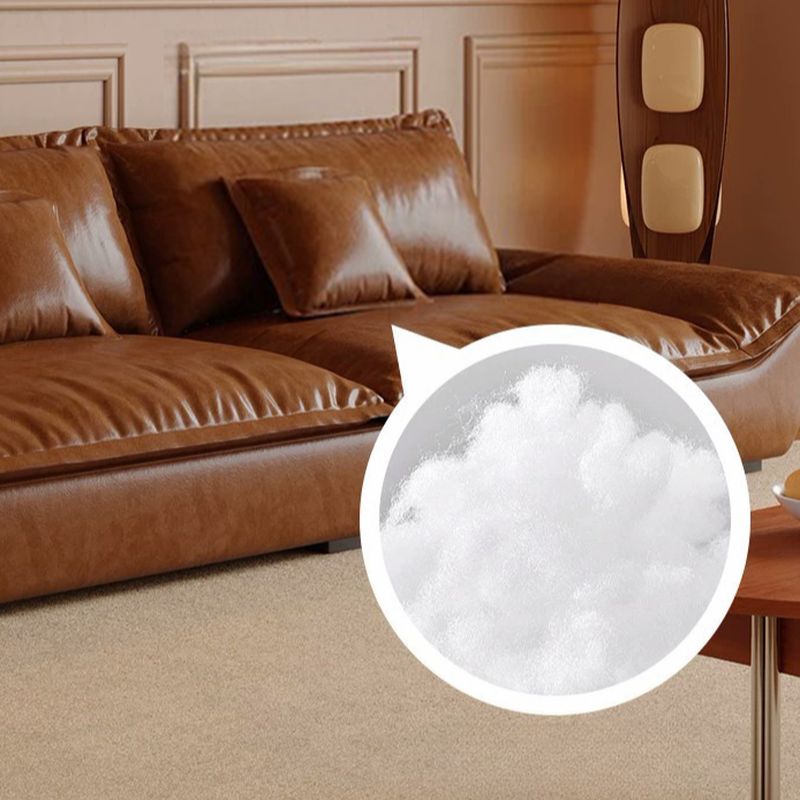Contemporary Water Resistant Cocoa Solid Color Sofa Couch/Single Sofa for 3 Person/for 5/4 Person with 4 Pillows/3 Pillows