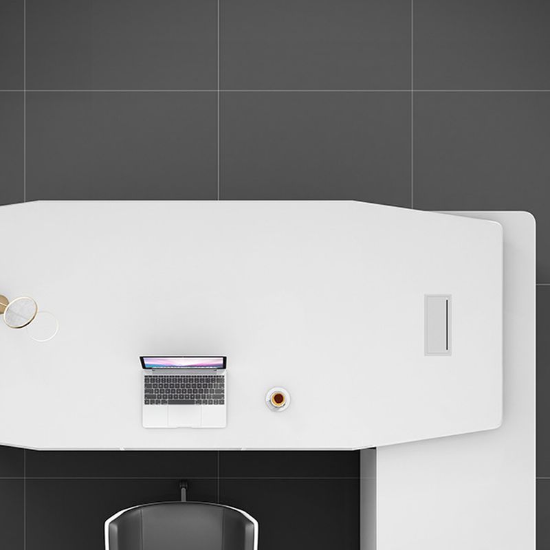 Watertight White Cabinet with 2 Drawers, Stump Base, 1 Exterior Shelf, Cable Management, and Cooling Hole