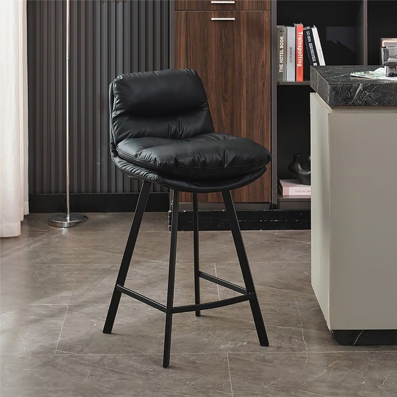Casual Rawhide Bar Stools in White/Jade Green/Amber Color with Back, Rectangle Seat, and Leg Rest