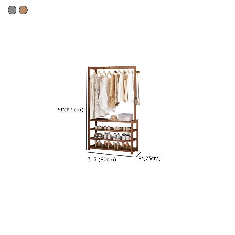 Modern Simple Style Hall Rack with 5 Shelves/4 Shelves and 1 Hook