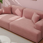 Modish Solid Color Standard Sofa in Black/Light Brown/Coffee for 5 Person/4-seater/3-seater