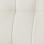 Simplistic Panel Headboard with No Distressing, Piled Tufted Rectangular Design for King/Twin XL/Queen Bed, Sponge Upholstery Fill, Standard Height