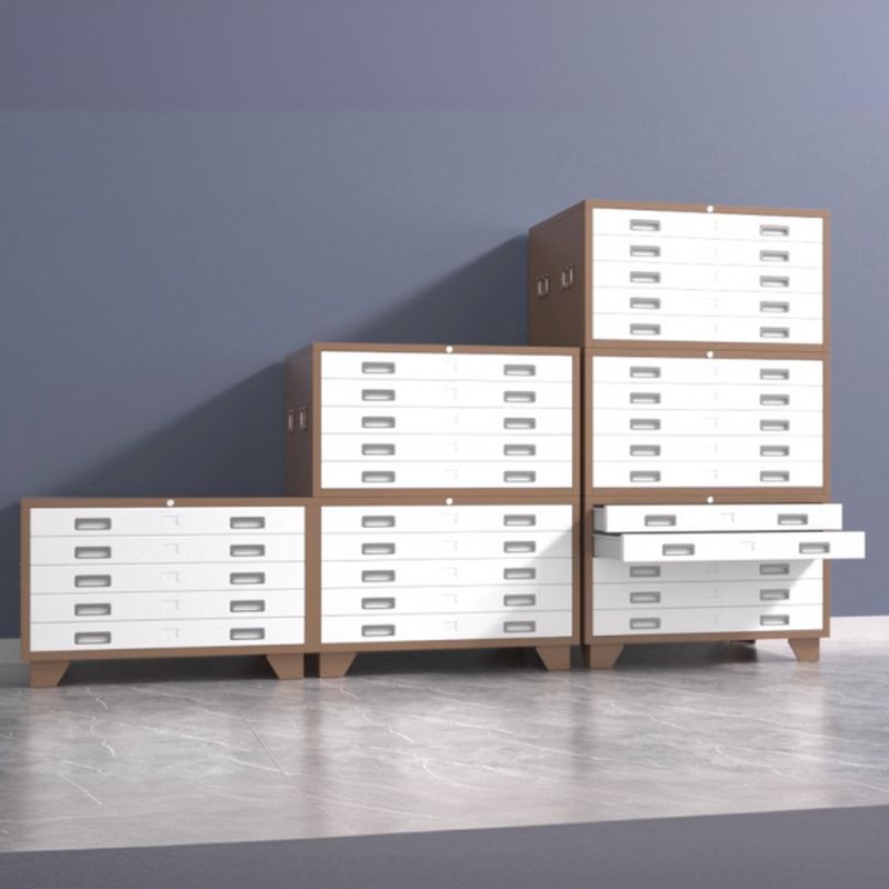Art Deco Steel Non-flammable Horizontal Filing Cabinet/Vertical Filing Cabinet with Soft Close and Key Lock