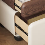 Modish Nightstand With Drawer Organization featuring 1 Cabinet, Right Orientation, and Natural Wood Countertop