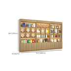 Multi-shelf Modern & Contemporary Style Wood Hutch Cabinet for Living Room