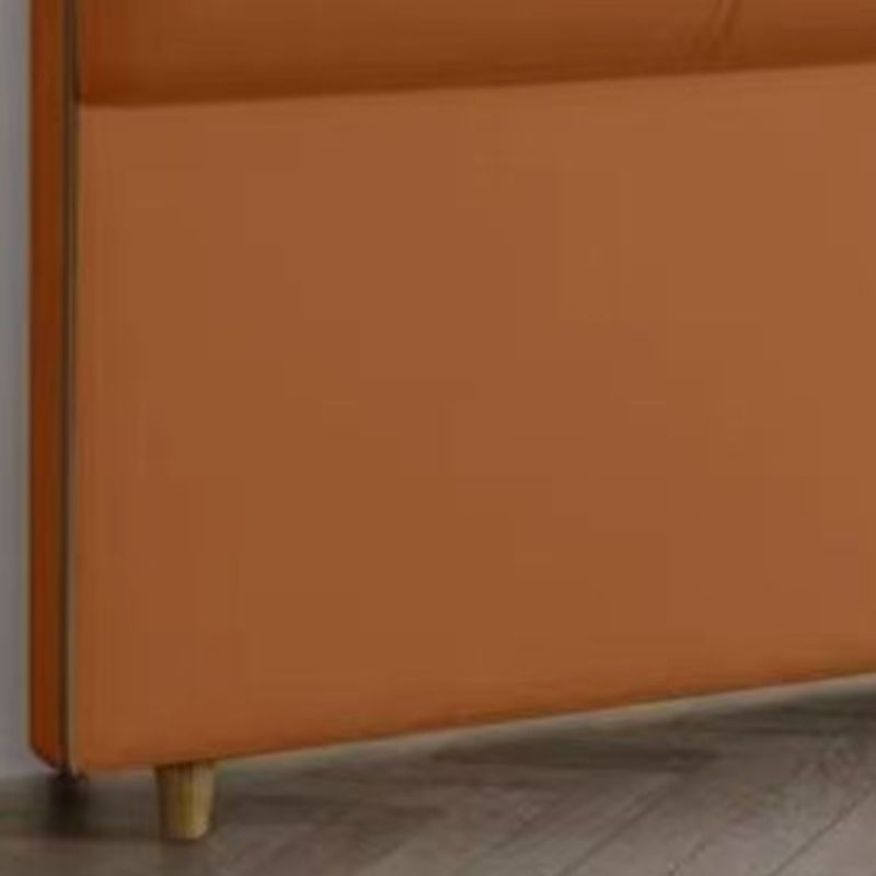 Casual Style Panel Headboard in Natural Wood with No Distressing, Rectangle Shape for King/Queen/Full Bed, Featuring Sponge Upholstery and Standard Height