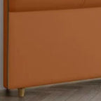 Casual Style Panel Headboard in Natural Wood with No Distressing, Rectangle Shape for King/Queen/Full Bed, Featuring Sponge Upholstery and Standard Height