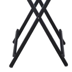 Panel Wood Dining Table with Crossed Legs, No Extra Durability, Foldable Square Top for 2-seater