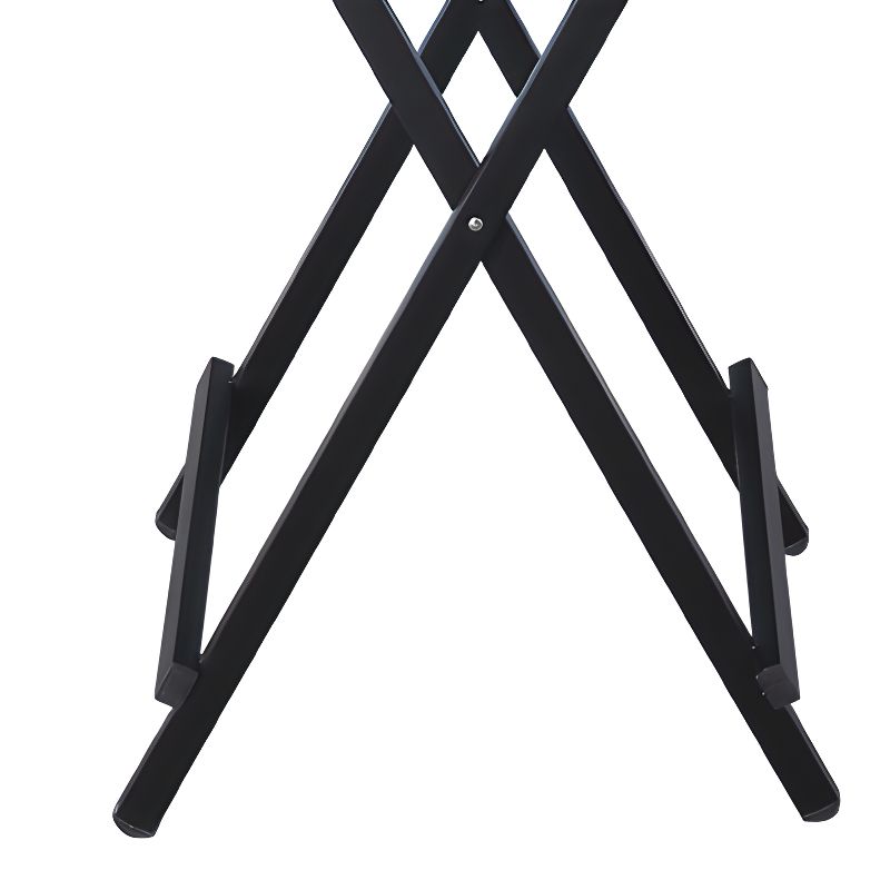 Panel Wood Dining Table with Crossed Legs, No Extra Durability, Foldable Square Top for 2-seater