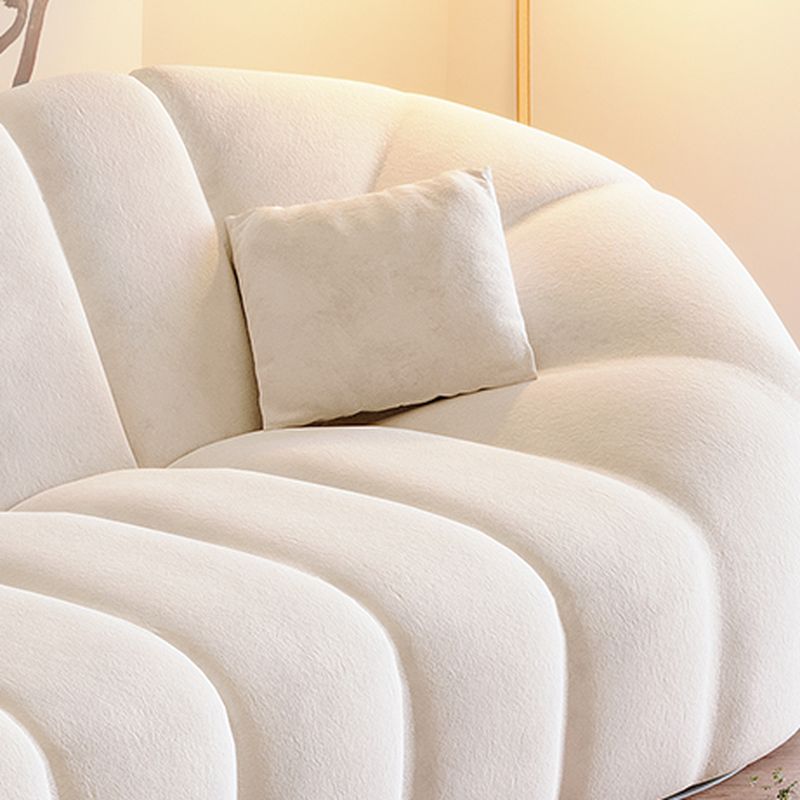 Modish Solid Color Scratch-durable Standard Sofa/Single Sofa/Loveseat in Chalk, 4-seater/5 Person/Seats 3 with 2 Pillows