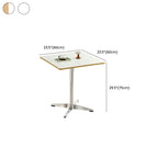 Silver Pedestal Panel Wood Dining Table, Rainproof and Perfect for 2-seater