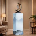 Up to 19 in L x 30 to 39 in/20 to 29 in H Sintered Stone Unfinished Marble Square Display Table