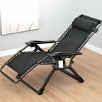 Contemporary Solid Color Arm Recliner in Black with Alloy Frame, Non Rocking Base, Removable Cushion, and Locking Back Angle