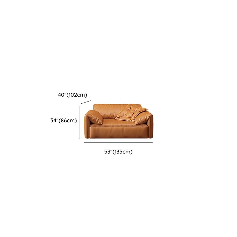 Modish Solid Color Water Resistant Standard Sofa/Single Sofa in Light Brown with 4-seater/5 Person/1 Person Capacity and 2 Pillows/1 Pillow